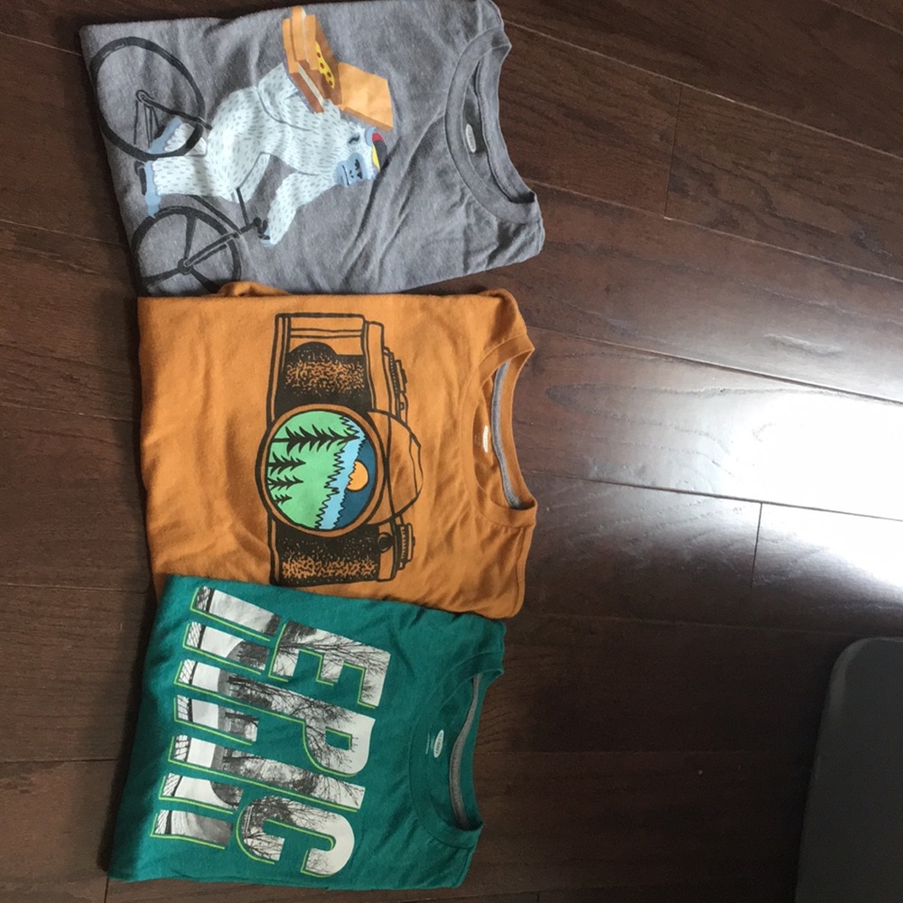 Old Navy boys long sleeve graphic shirts (L husky)